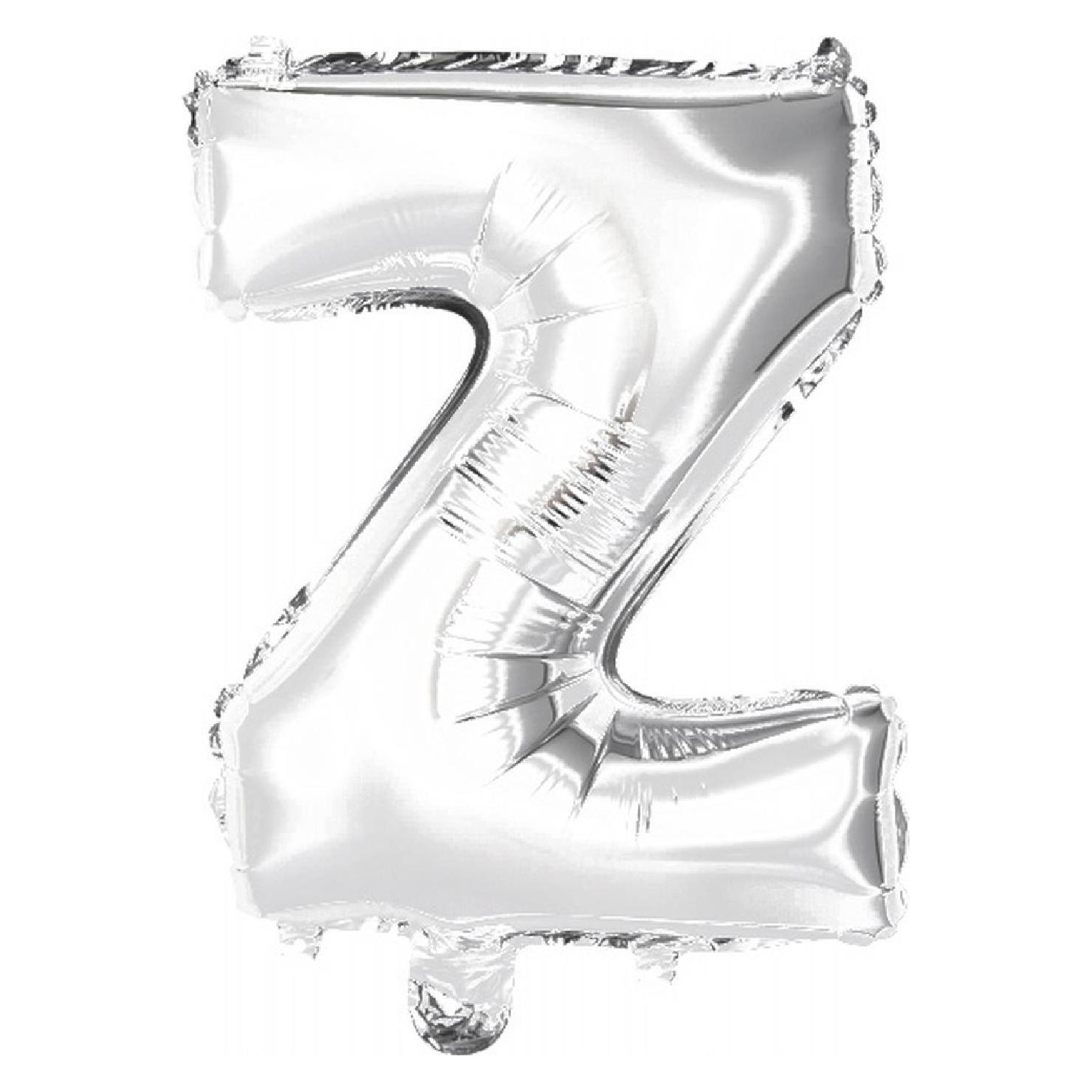 Riethmüller Mini Buchstabe Z Silber Folienballon N16 verpackt (5x) (9909633)