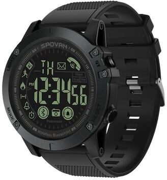 Everyday Crate SPOVAN PR1 Outdoor Smart Watch 50M Waterproof Bluetooth Sports Fitness Watch black