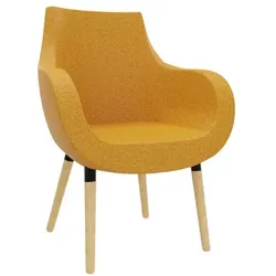 fm Büromöbel Sessel »Pirum« Gestell Holz orange, 71x87x48 cm