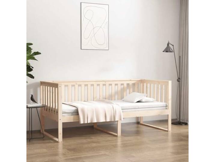 YNGBHFNOP Massives Kiefernholz Tagesbett Sofa Gästebett 100x200 cm Braun Tagesbett ohne Matratze 100x200 cm Massivholz Kiefer Gästebett Schlafsofa mit Rückenlehne