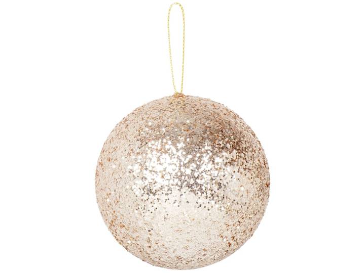 Christbaumkugel mit Glitzer, gold