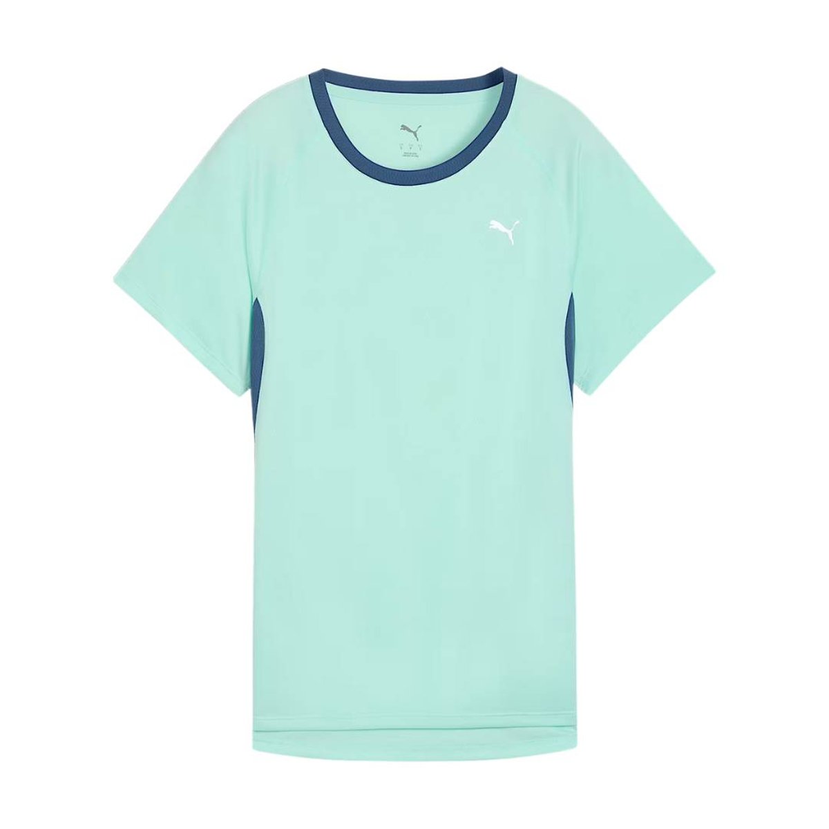 Camiseta Puma Run Velocity de Manga Curta Azul Feminina, Tamanho XS. Mulher