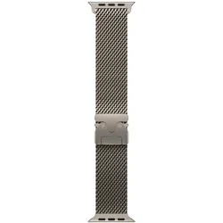 Apple Watch 49mm Titan Natur Milanaise Armband - Large
