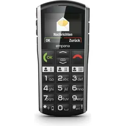 Emporia SIMPLICITY-LTE NEW Black (2"), Tastenhandy, Schwarz, Silber
