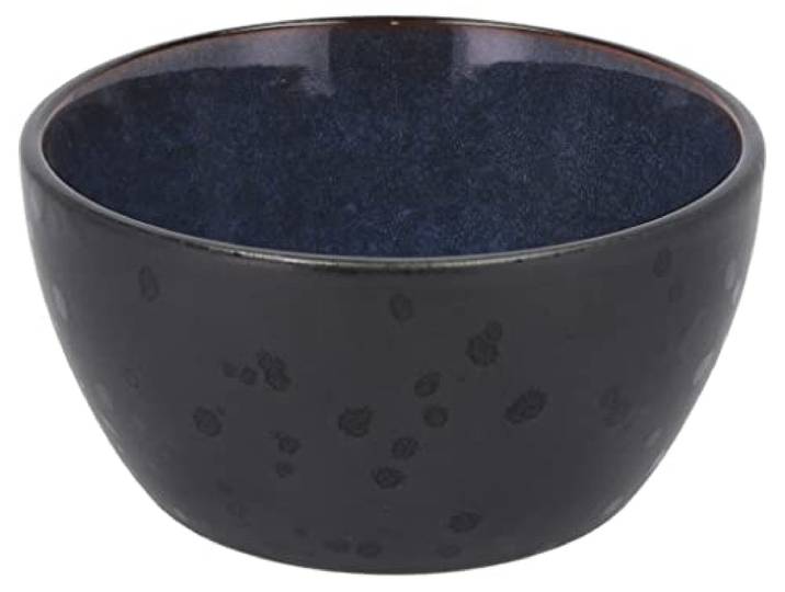 BITZ saladier\, bol\, bol à céréales\, bol à snacks en faïence\, 12 cm de diamètre\, noir/bleu foncé