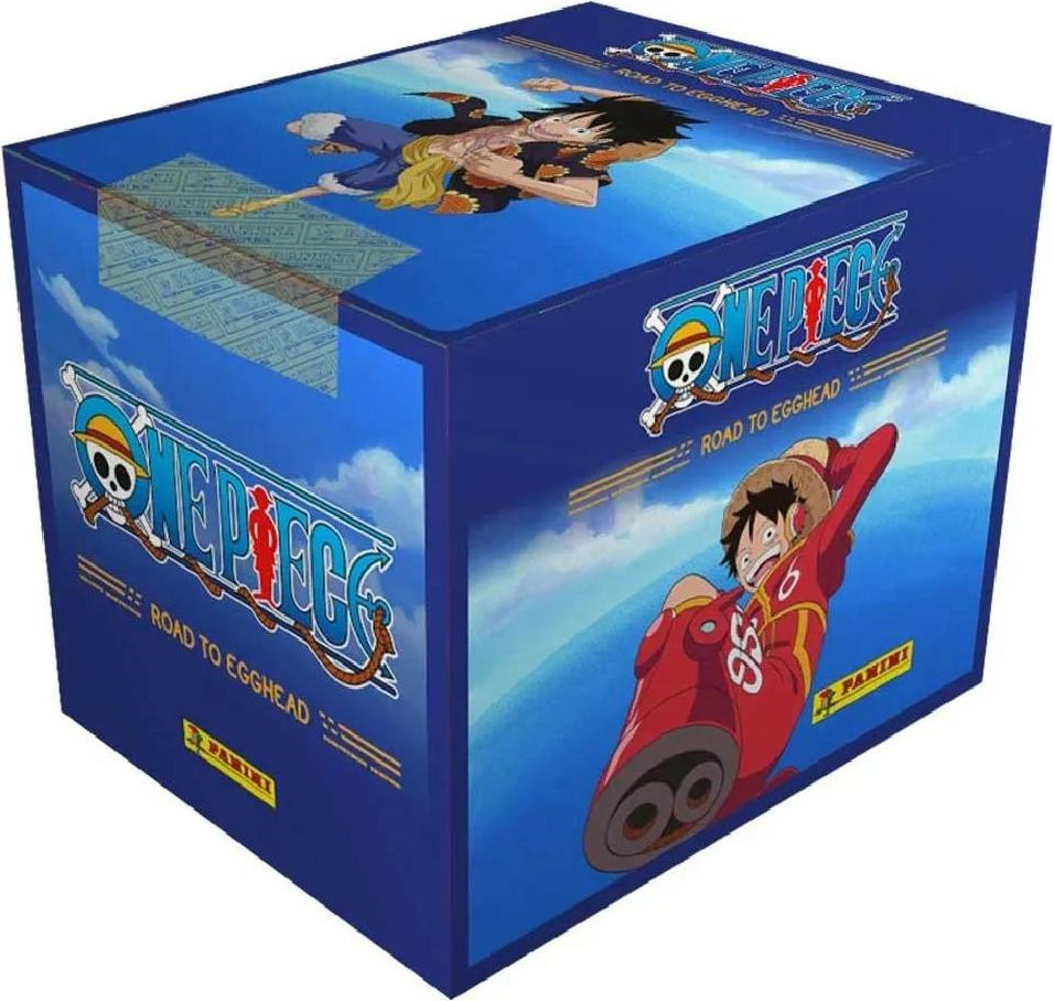 Panini One Piece Booster Box met 50 pakjes verzamelkaarten, Spaans, blauw