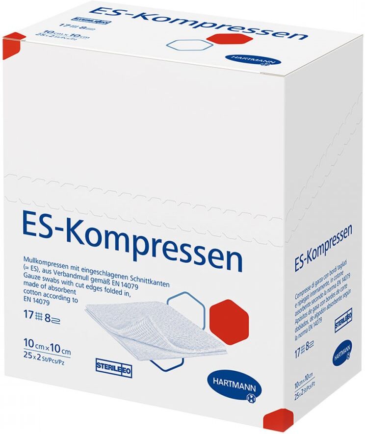 Es-kompressen steril 10x10 cm 8fach