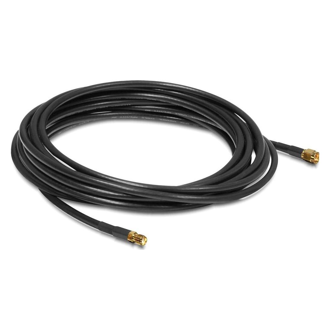 Delock Antennenkabel SMA Stecker auf SMA Buchse 5 Meter (Antennenkabel) (88444)