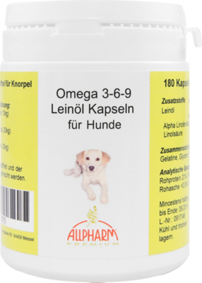 ALLPHARM Vertriebs GmbH OMEGA-3-6-9 Leinöl Kapseln f.Hunde 180 St 13851975