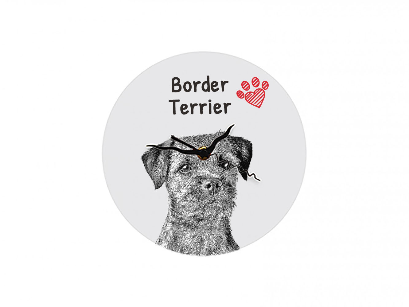 Art-Dog Wandklok Border Terrier