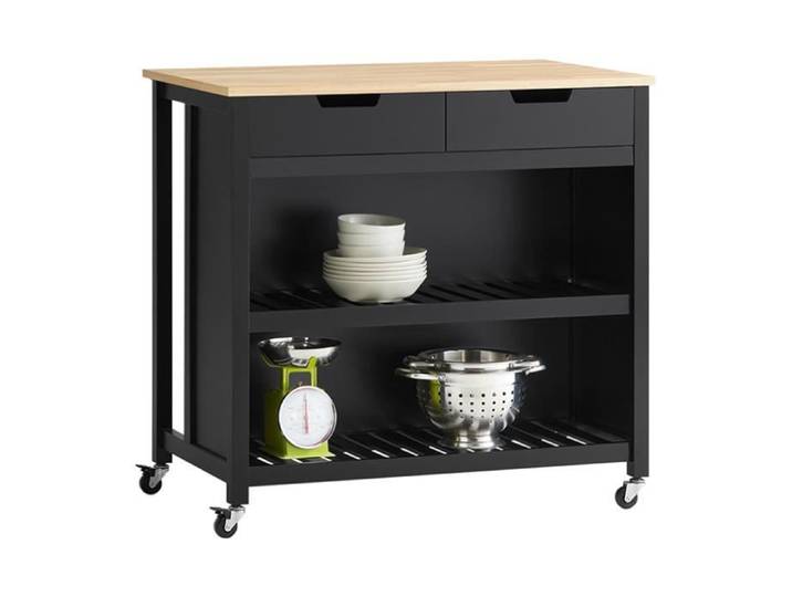 SoBuy FKW74-Sch îlot de Cuisine Buffet Desserte de Cuisine à roulettes Table Roulante Meuble de Rangement
