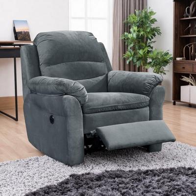Recliner Chair with USB Port, Gentle Lumbar Massage & Power Reclining, Contemporary Home Theater Lounge Chair