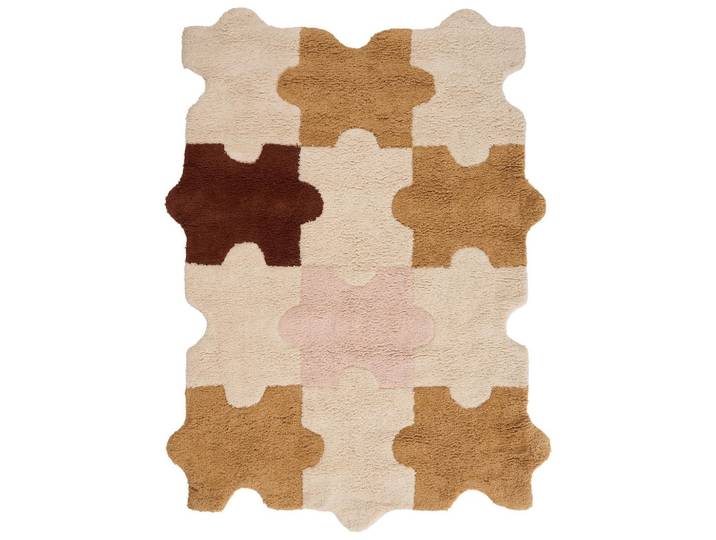 KINDERTEPPICH Bunt 90/120 cm Baumwolle Jigsaw