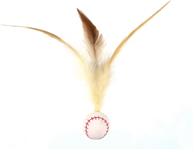 Inspire Picks Feather Bounce Interactive Cat Balls For Indoor Play & Training baseball
