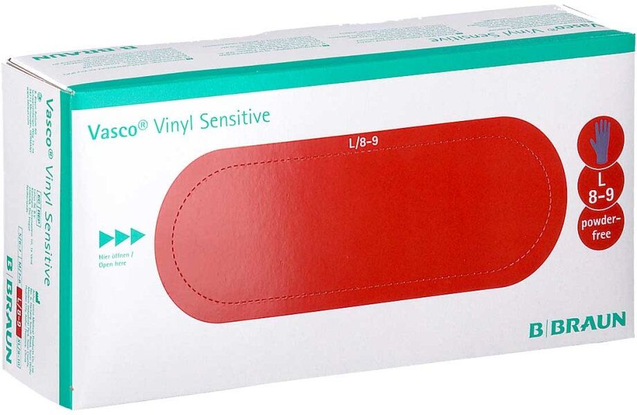 Vasco Vinyl Sensitive Unt.handsch.unsteril Größe l 100stk