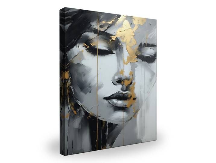 LEINWANDBILD Frau Porträt Gesicht Abstraktion Glamour 80/120 cm