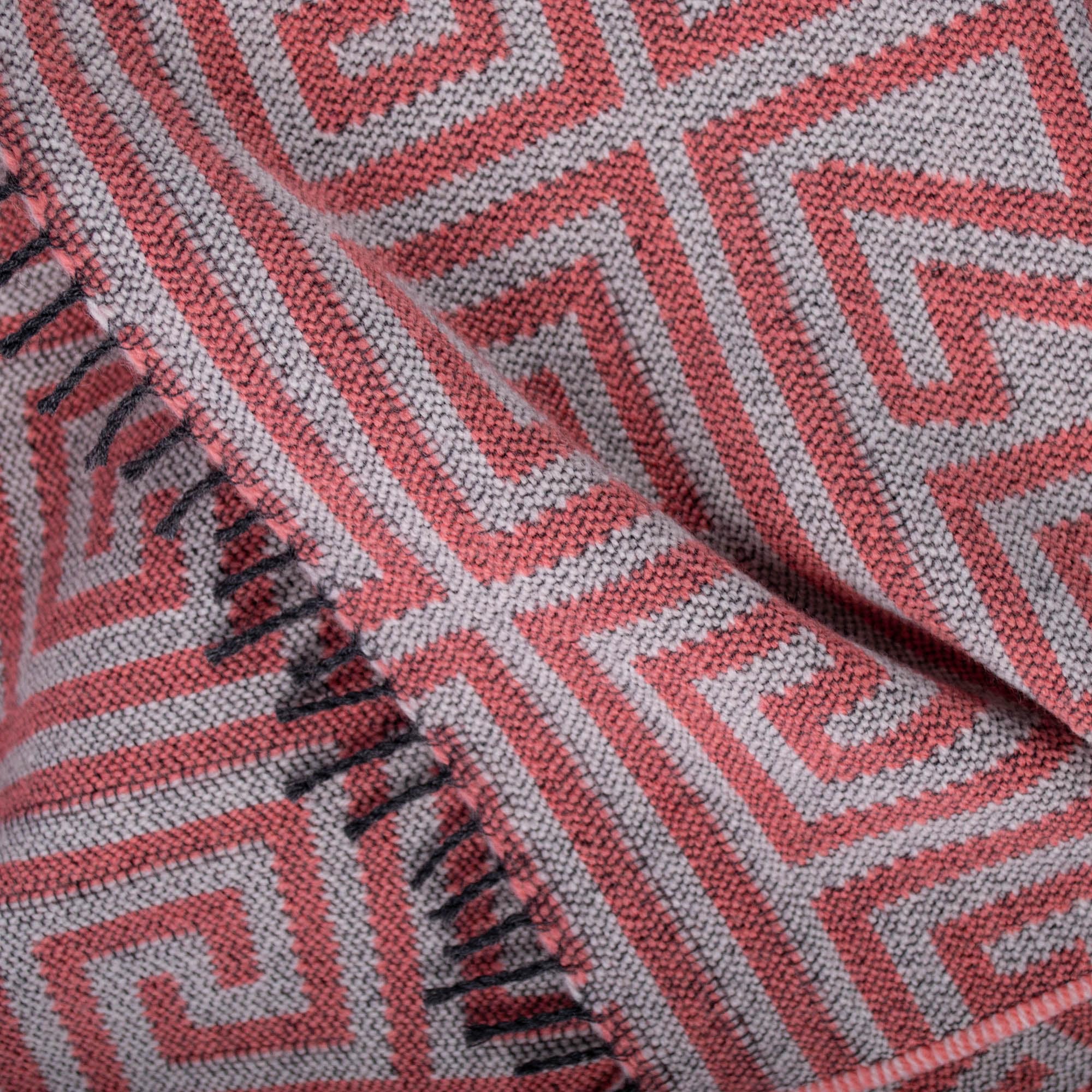 Wohndecke ZOEPPRITZ1828 "Legacy", rosa (coral), B:140cm L:190cm, Kaschmir, Wolle, Wohndecken, Wohndecke, Decke aus Cashmere-Wollmischung