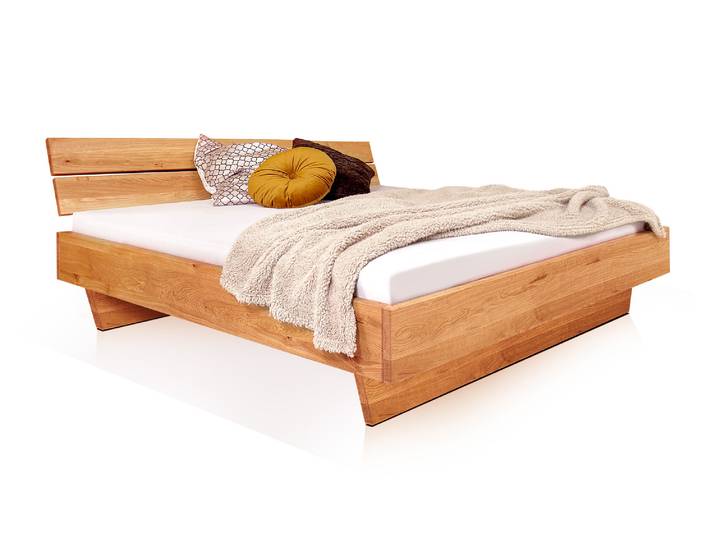 DAKONA Wangenbett mit Kopfteil, Material Massivholz, 200 x 200 cm
