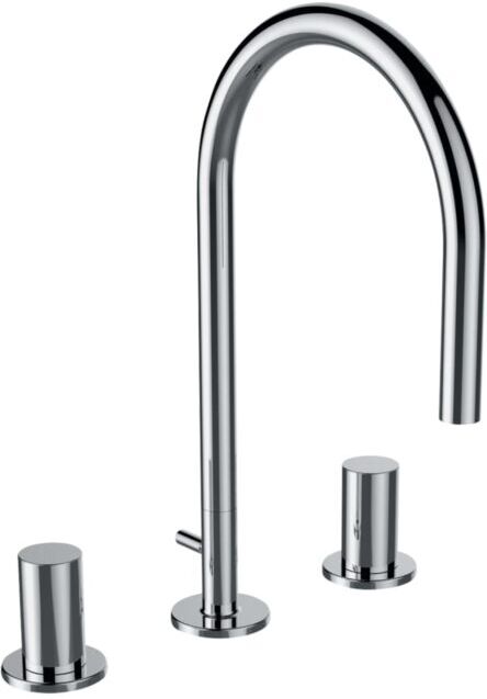 Laufen K-LAUFEN 3-Loch Waschtischarmatur  H3123330042231 Schwenkaus, lauf, Ausladung 166mm, ohne Ablaufventil Chrom