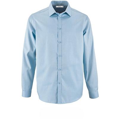 Herren Fischgrat-Hemd Brody | SOLO INVEST FRANCE SAS | Farbe: Himmelblau | XXL
