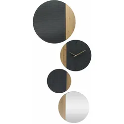 WANDUHR Design Schwarz 55/134 cm