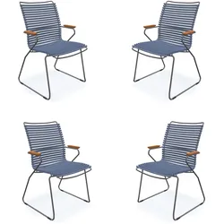 HOUE CLICK STUHL – 4er Set Hochlehner Gartenstuhl