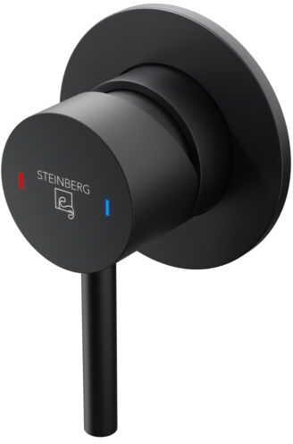 Steinberg Serie 100 Brausearmatur 1002250S Unterputz, mit Keramikkartusche und Einbaukörper 1/2", Matt Black