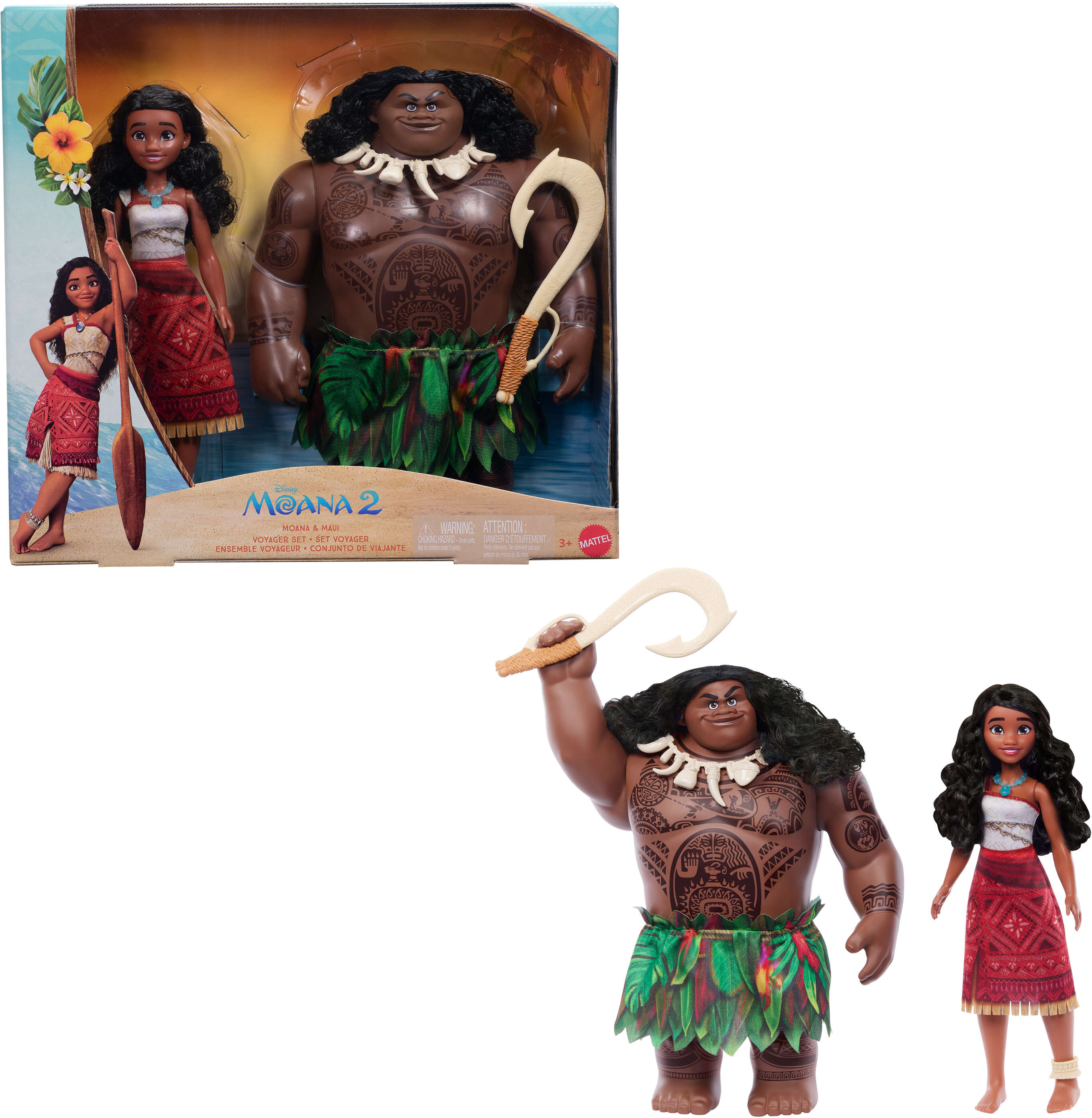 Mattel Pack muñecos Semidios y Héroe Vaiana 2 Disney .