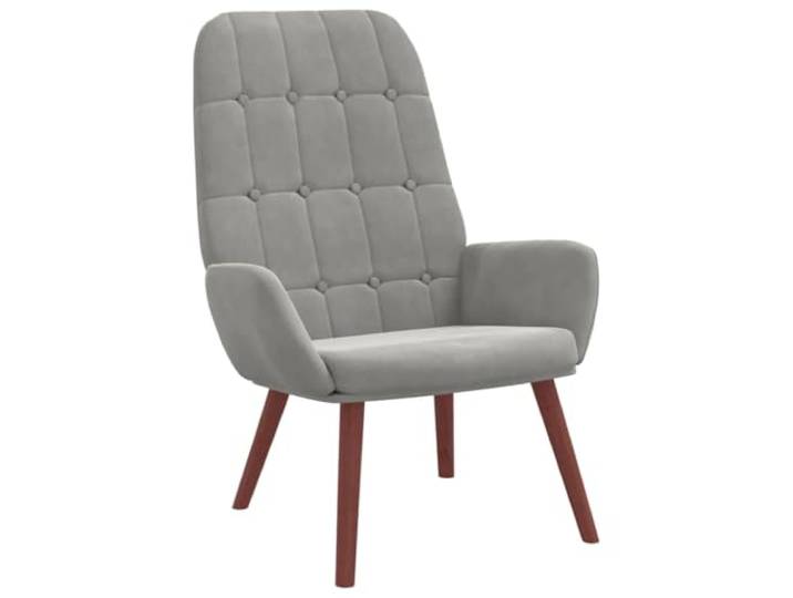 HAQWRDQSG Relaxsessel Hellgrau Samt Polstersessel Loungesessel 70x77x94 cm Weicher Fernsehsessel mit Holzfüßen und Armlehne, ideal für Schlafzimmer, Lesen oder Entspannung im Wohnbereich.