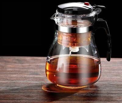 Uplifted Finds Large Capacity Glass Teapot With One Click Filtration Chinese Kung Fu Flower Tea Maker 1800 Ml