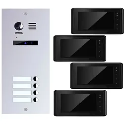VIDEO TÜRSPRECHANLAGE 4 FAMILIEN 2 DRAHT TECHNIK SONY CCD