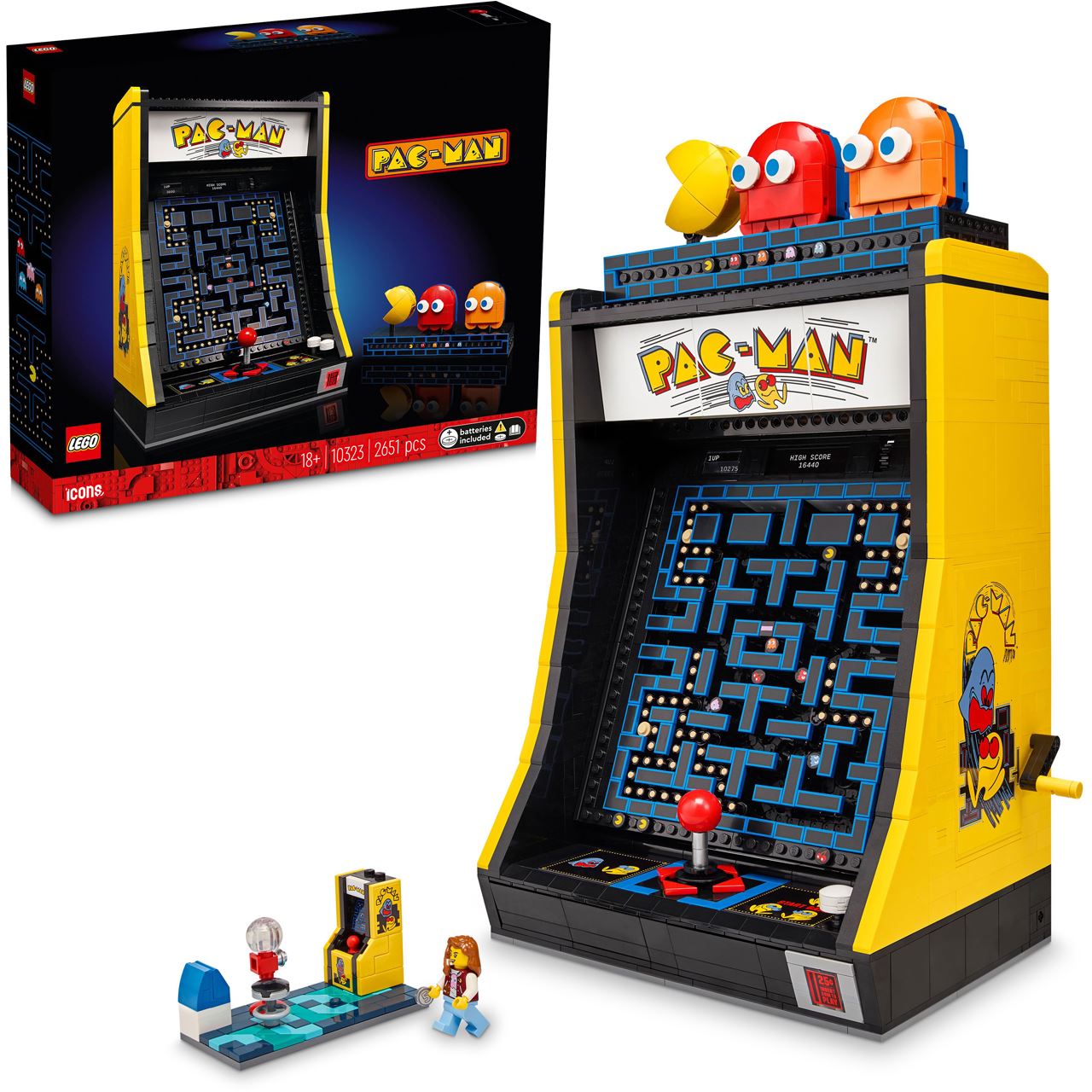 LEGO Icons 10323 PAC-MAN Spielautomat, Modellbausatz für Erwachsene