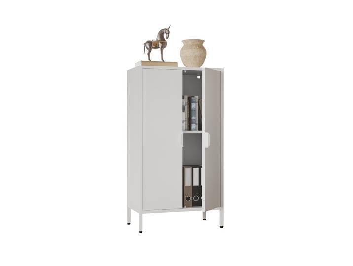 Kommode VCM Flokas M 60 x 110 cm , weiss (weiß), B:60cm T:35cm, Metall, Sideboards, Kommode