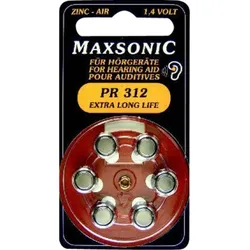 BATTERIEN f.Hörgeräte Maxsonic PR312 6 St