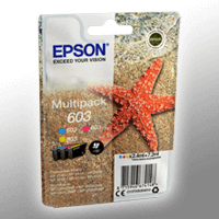 3 Epson Tinten C13T03U540 Multipack CMY 603