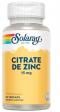 Solaray Citrate de Zinc 60 Unités Végétales - Boîte 60 capsules