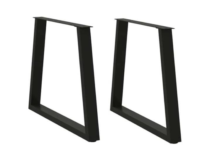HGDFWRQW Esstischbeine V-Form 2er Set Schwarz 80x73 cm Tischgestell Robuste Kufen für Esszimmer und Büro mit variablen Bodenausgleichsschrauben gegen Kratzer und Wackeln.