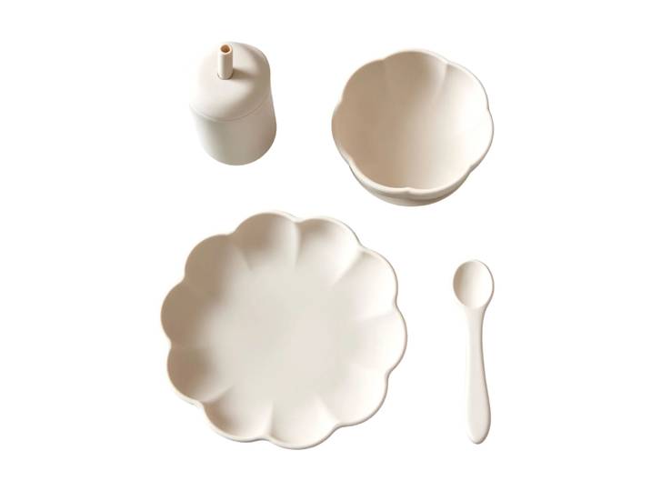 Jack o Juno Little Poppy kinderservies 4-delig Cream