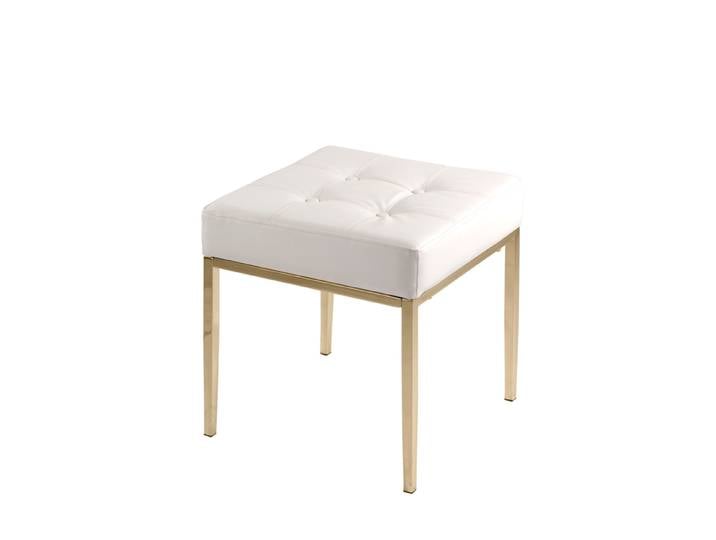 Stiletto Hocker - Weiß - Messing