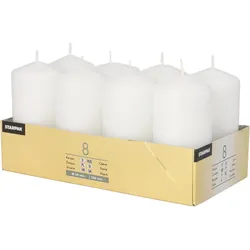 PAPSTAR Stumpenkerzen 10 cm weiß