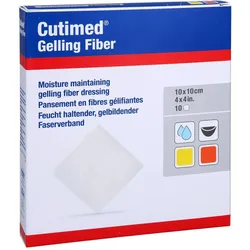 Cutimed Gelling Fiber Kom 10x10 cm Hydrofaserverb.