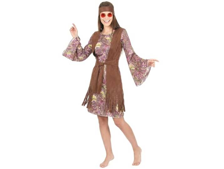 DEGUISE TOI - Retro hippie psychedelische outfit voor vrouwen