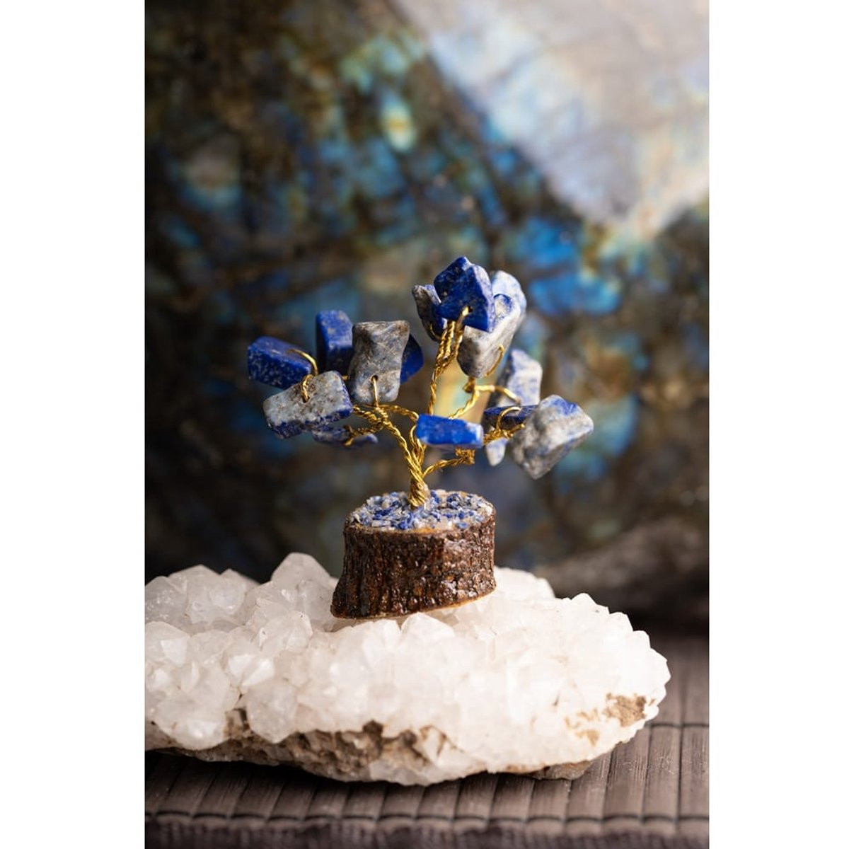 Edelsteenboompje Lapis Lazuli voor op tafel