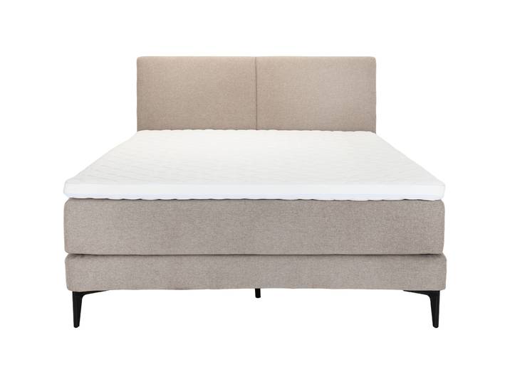 Boxspringbett Ylva Beige Stoff 160 x 200 cm