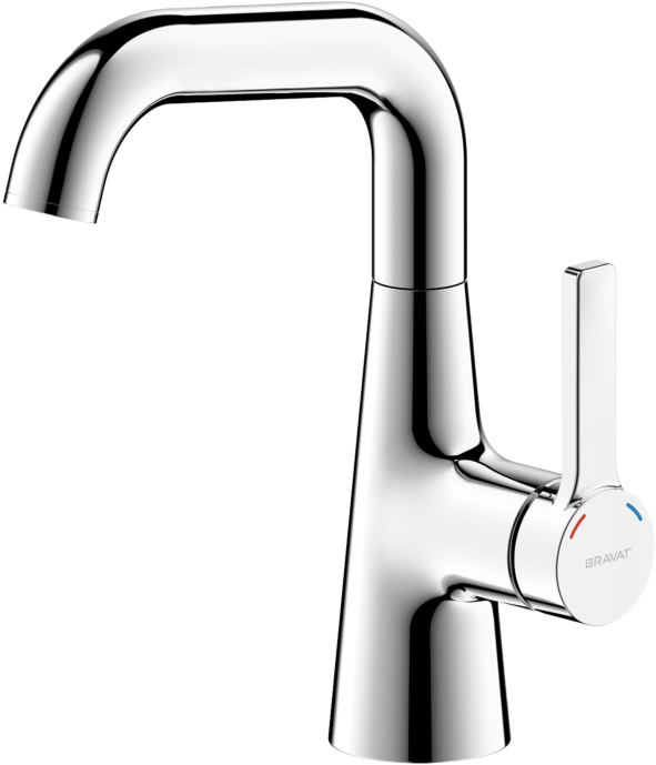 Bravat Chicago Waschtischarmatur 3555013 auslauf, Klick-Ablauf, chrom