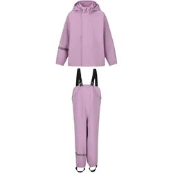 ZigZag Roze Printed PU Regenjacke + Regenhose Set Kinder 4237 - lupine 4 (104)