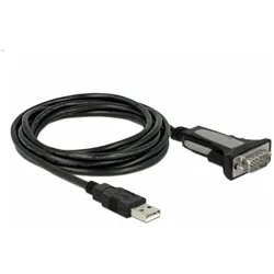 Delock Adapter USB-A—Seriell DB9 RS-232 (3 m, VGA), Schnittstellenkabel