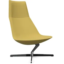 Profim Chic Lounge A10F Loungesessel, hohe Rückenlehne, 4-armiges Fußkreuz frei konfigurierbar