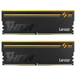 Lexar DDR5 32GB PC 6000 CL36 KIT (2x16GB) THOR 2.0 (2 x 16GB, 6000 MHz, DDR5-RAM, DIMM), RAM, Schwarz