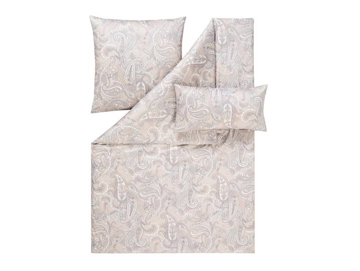 Estella Bettwäscheset, Weiss, Textil, Paisley, 160x210 cm, Heimtextilien, Bettwäsche, Bettwäsche, Satin Bettwäsche